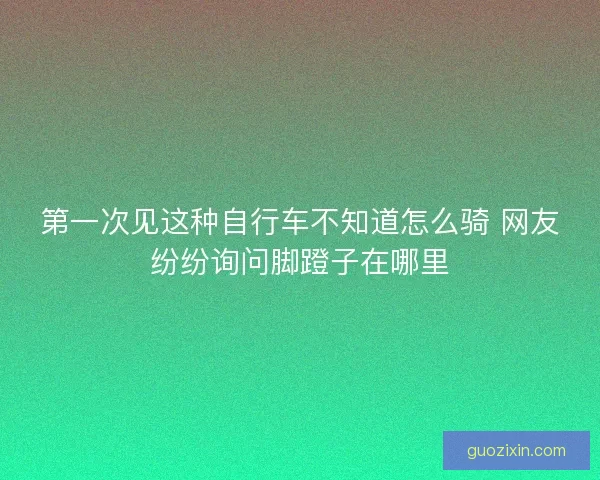 第一次见这种自行车不知道怎么骑 网友纷纷询问脚蹬子在哪里